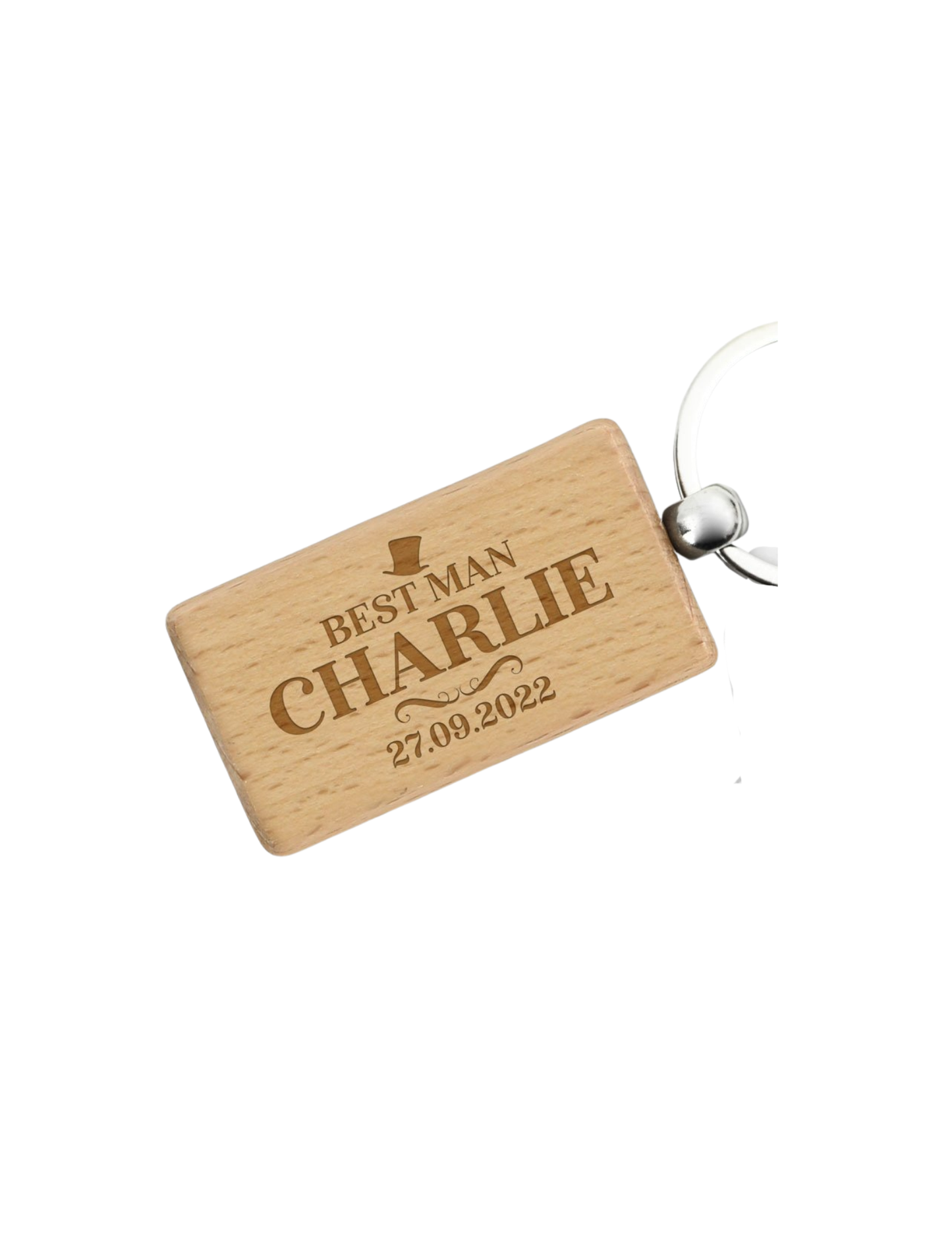 Engraved Wooden Keychain