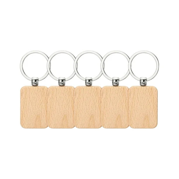Engraved Wooden Keychain