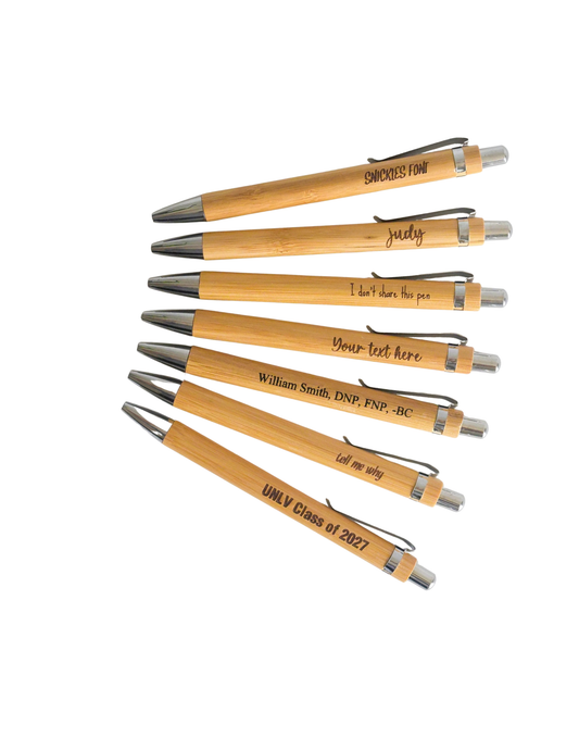 Engraved Bamboo Pens